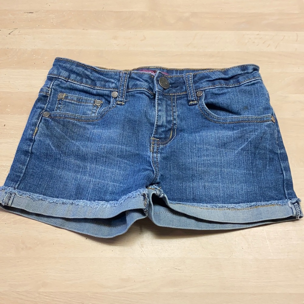 Epic Threads Girls 12 Blue Denim Cuffed Shorts